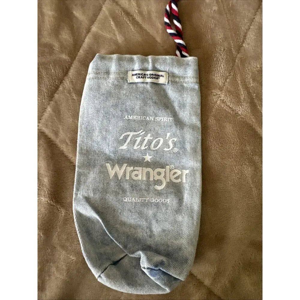Tito’s Vodka Wrangler Jeans Bottle Bag 1L Bottle Not Inc. No Tag.